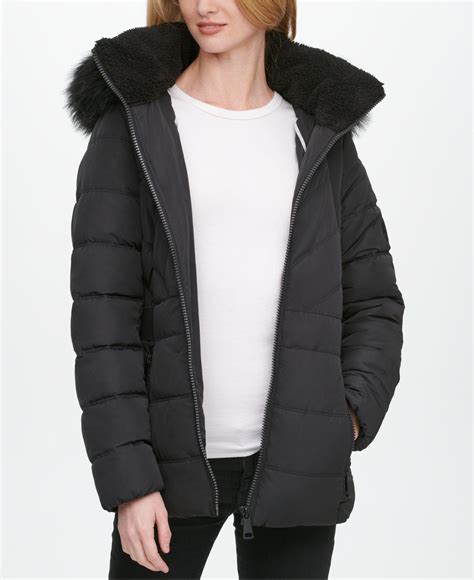 dkny puffer jacket women's.